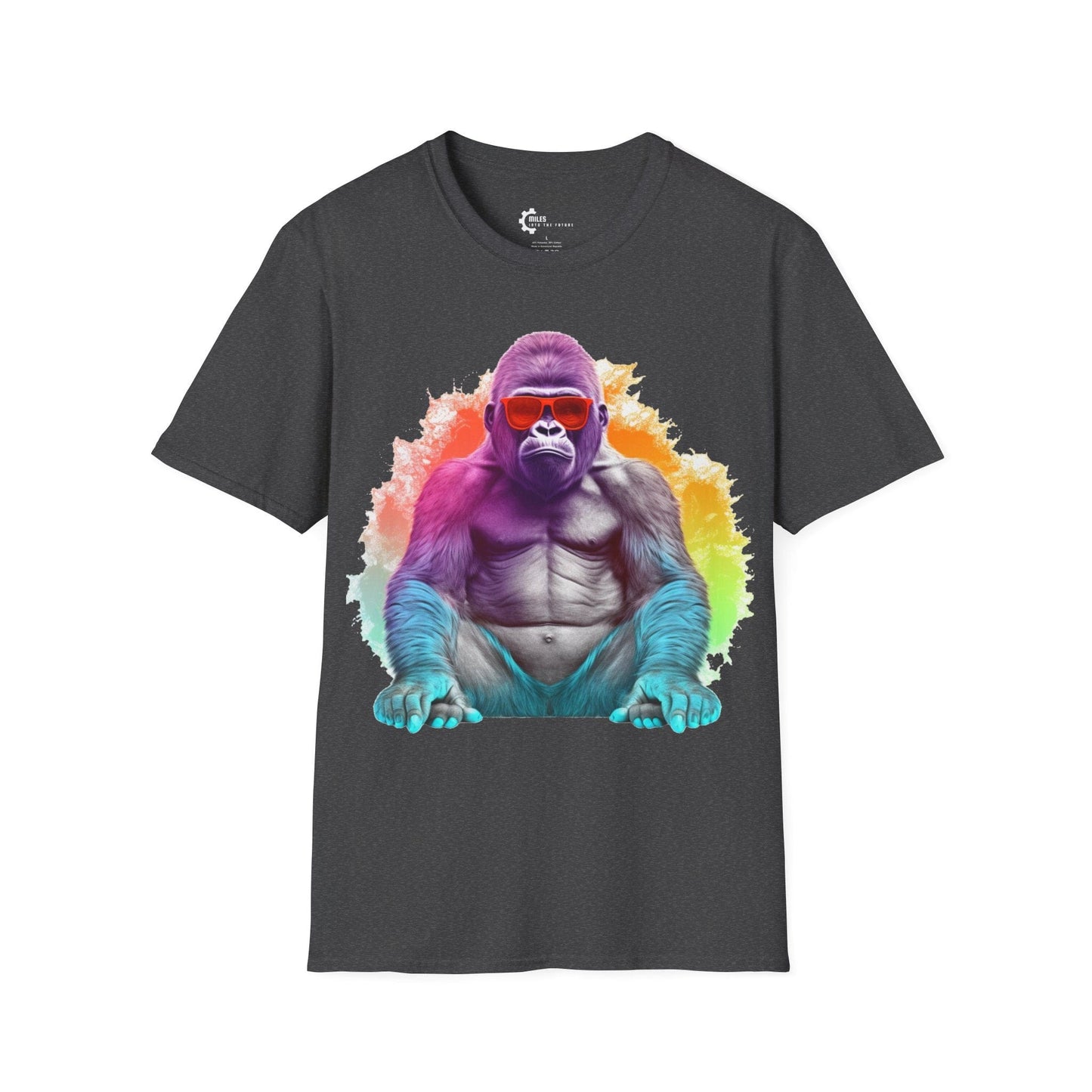 Relaxed Rainbow Gorilla Unisex Softstyle T-Shirt