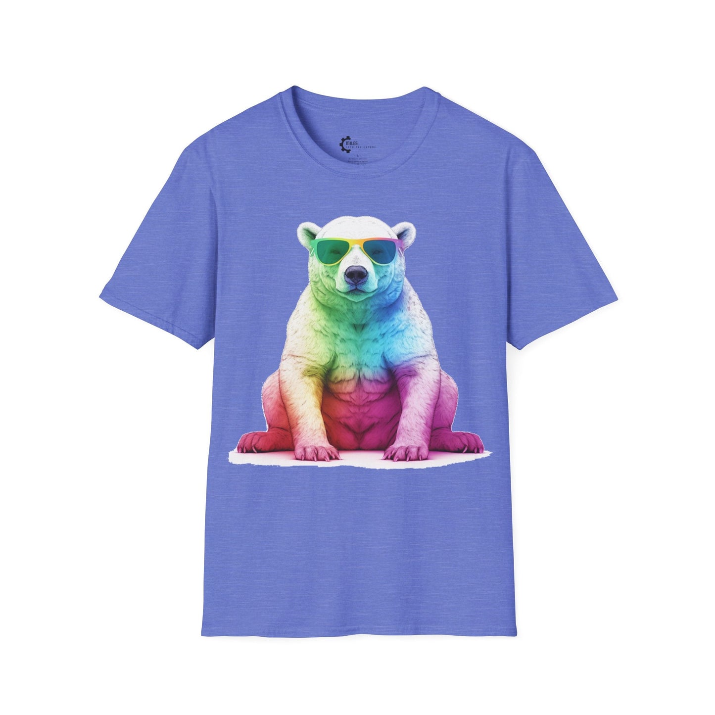 Relaxed Rainbow Polar Bear Unisex Softstyle T-Shirt