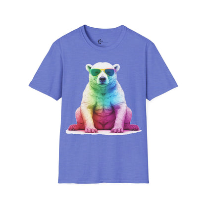 Relaxed Rainbow Polar Bear Unisex Softstyle T-Shirt