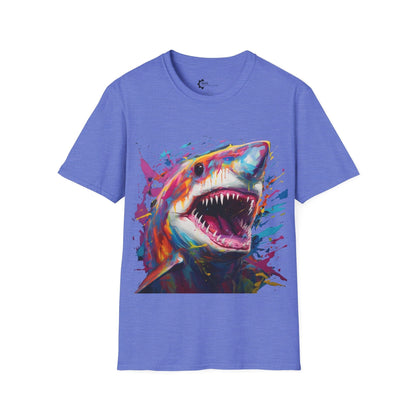 Shark Paint Splash Unisex Softstyle T-Shirt