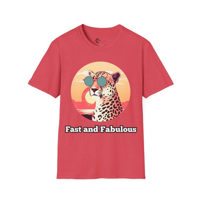 Humor- Cool Cheetah, Hot Sunset Unisex Softstyle T-Shirt