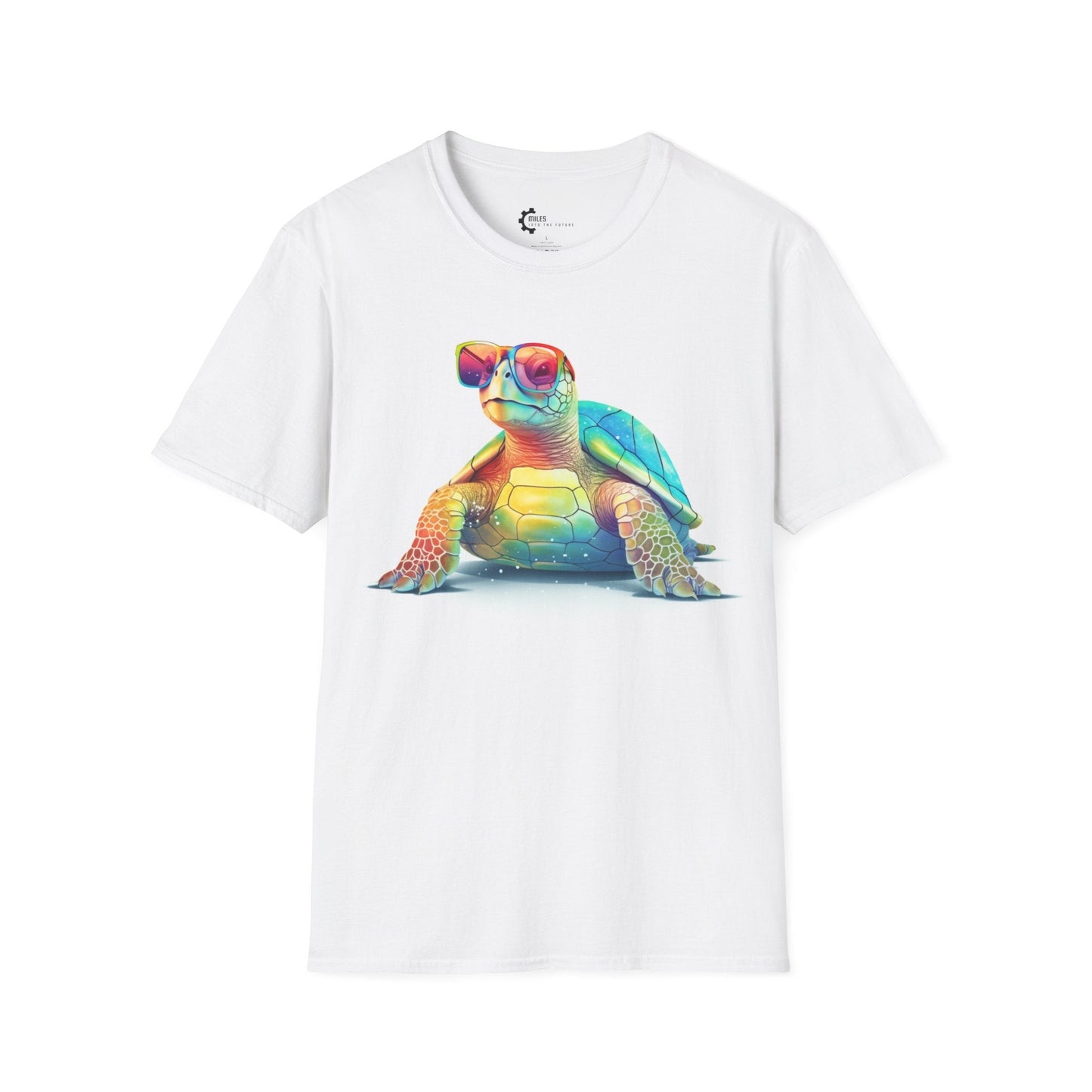 Relaxed Rainbow Turtle Unisex Softstyle T-Shirt