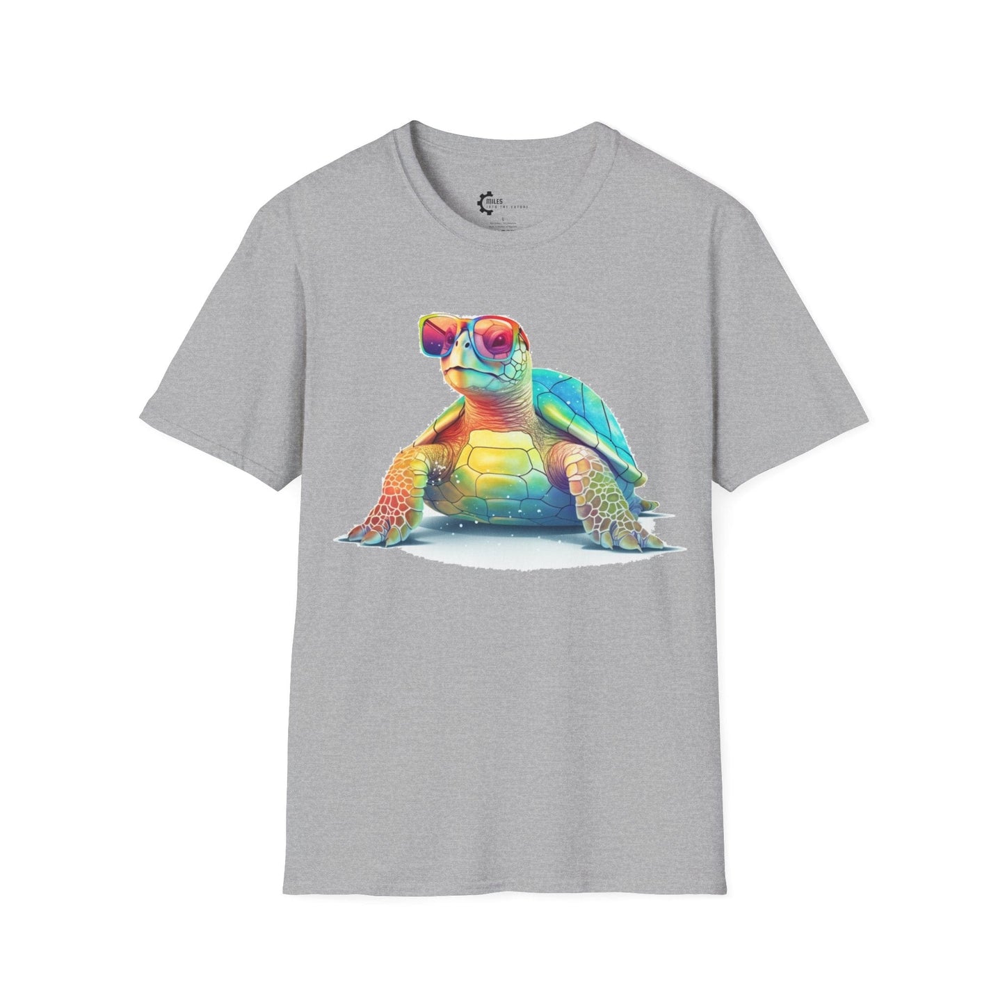 Relaxed Rainbow Turtle Unisex Softstyle T-Shirt