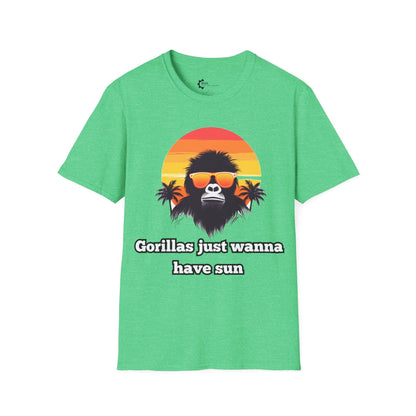 Humor- Gorillas Sun Unisex Softstyle T-Shirt