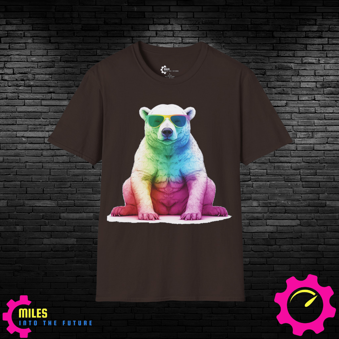 Relaxed Rainbow Polar Bear Unisex Softstyle T-Shirt