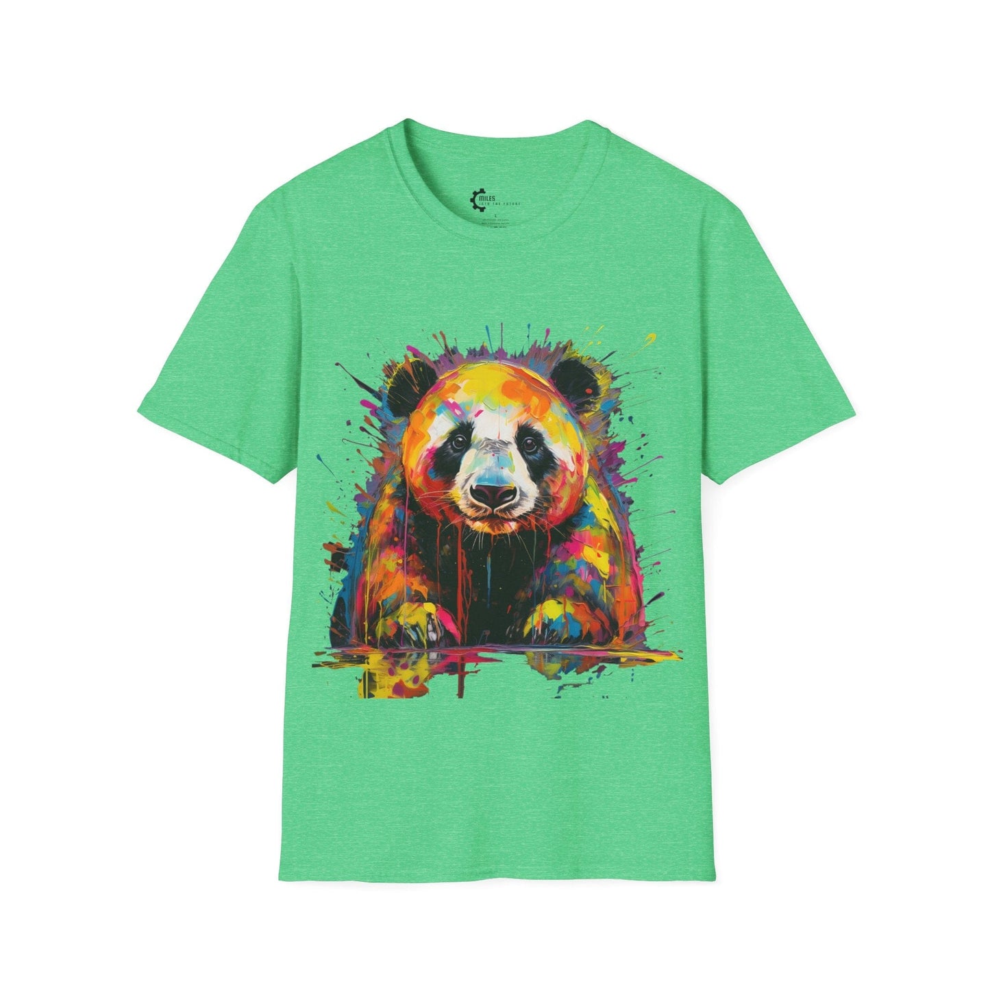 Panda Paint Splash Unisex Softstyle T-Shirt