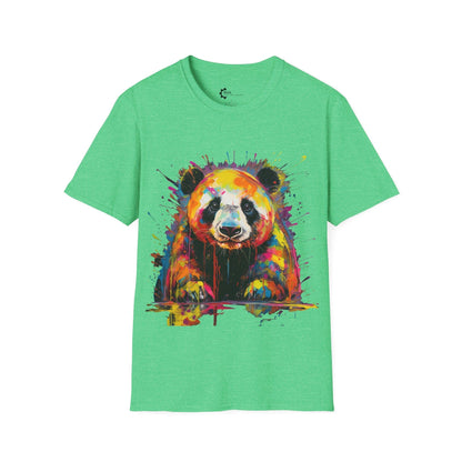 Panda Paint Splash Unisex Softstyle T-Shirt