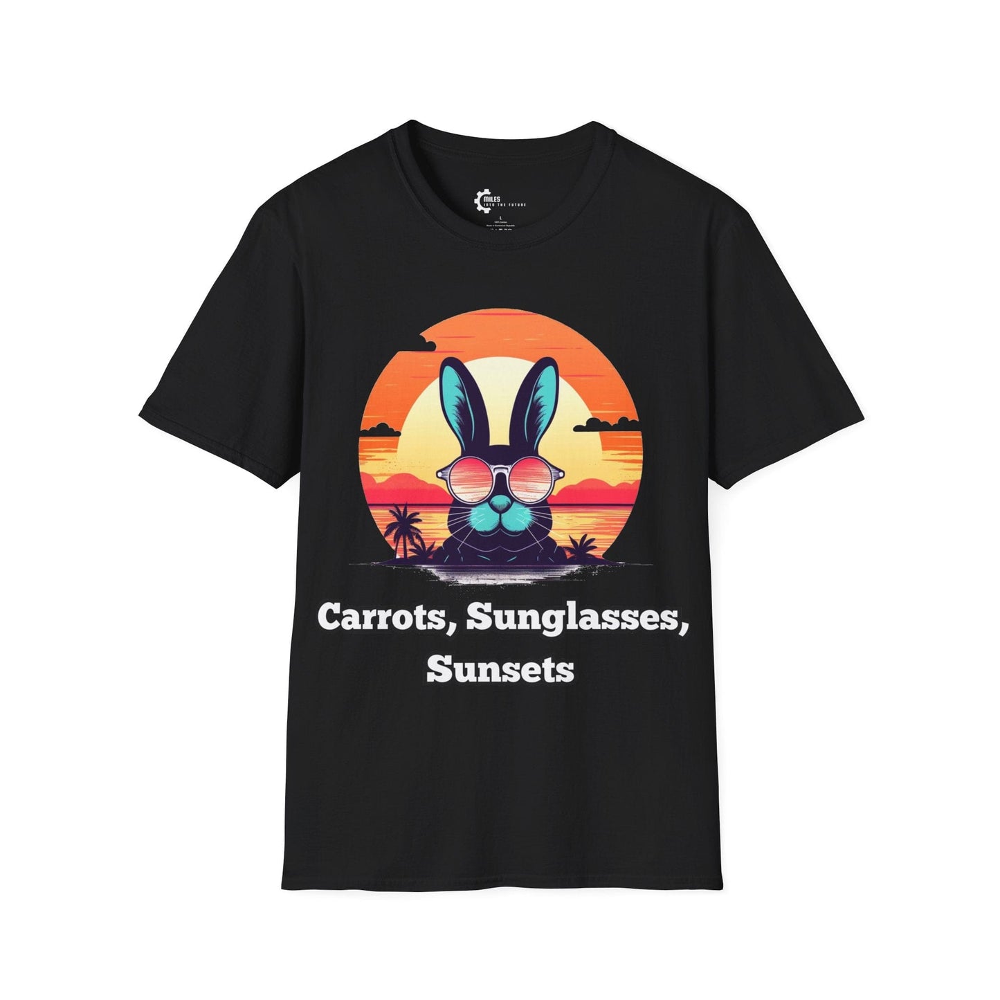 Humor- Rabbit Sunsets Unisex Softstyle T-Shirt