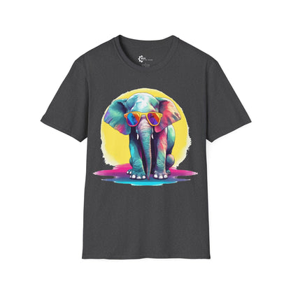 Relaxed Rainbow Elephant Unisex Softstyle T-Shirt