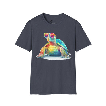 Relaxed Rainbow Turtle Unisex Softstyle T-Shirt