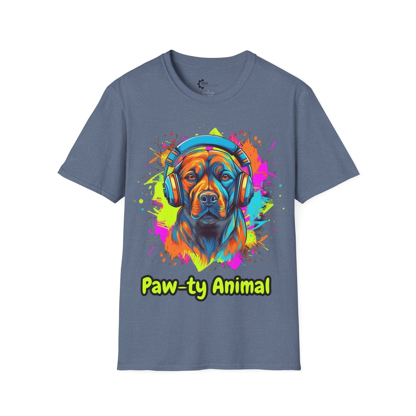 Neon Paw-ty Animal Unisex Softstyle T-Shirt