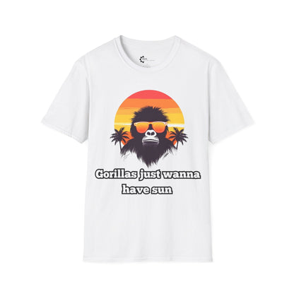 Humor- Gorillas Sun Unisex Softstyle T-Shirt