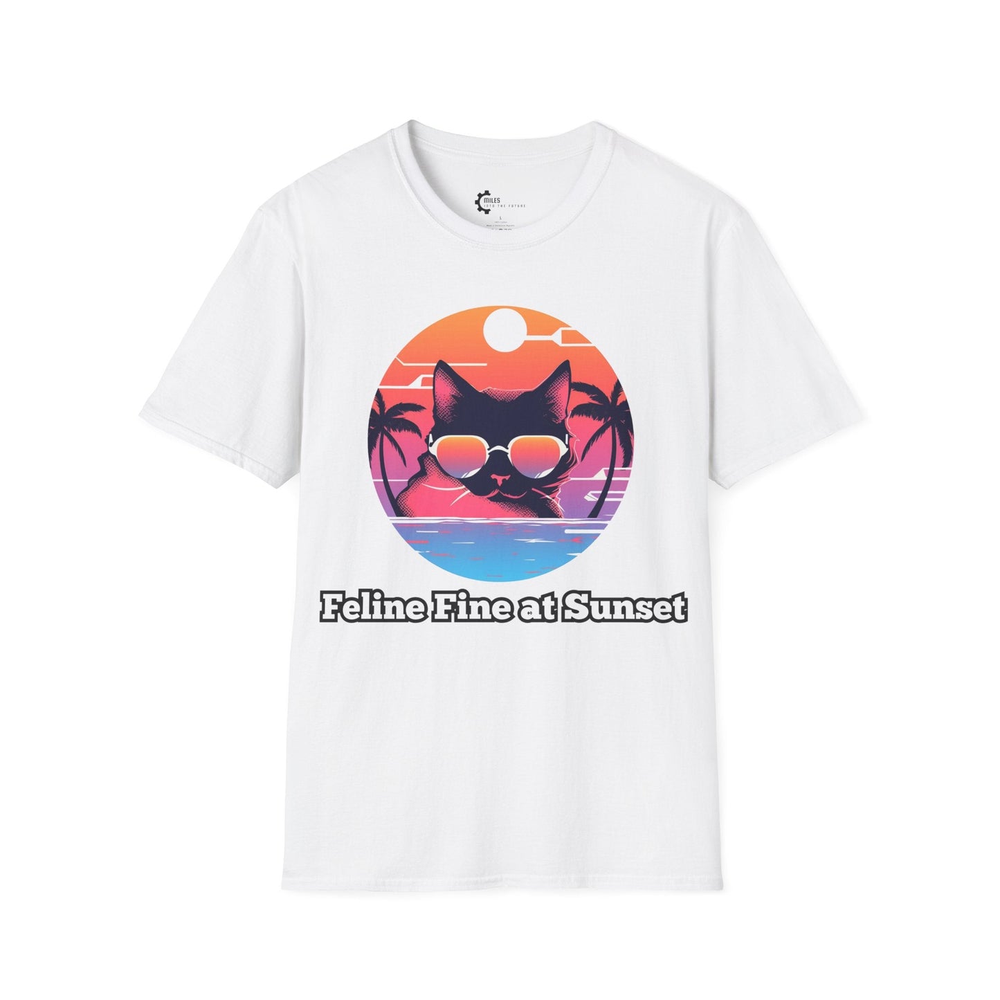 Humor- Purrfect Sunset Vibes Unisex Softstyle T-Shirt