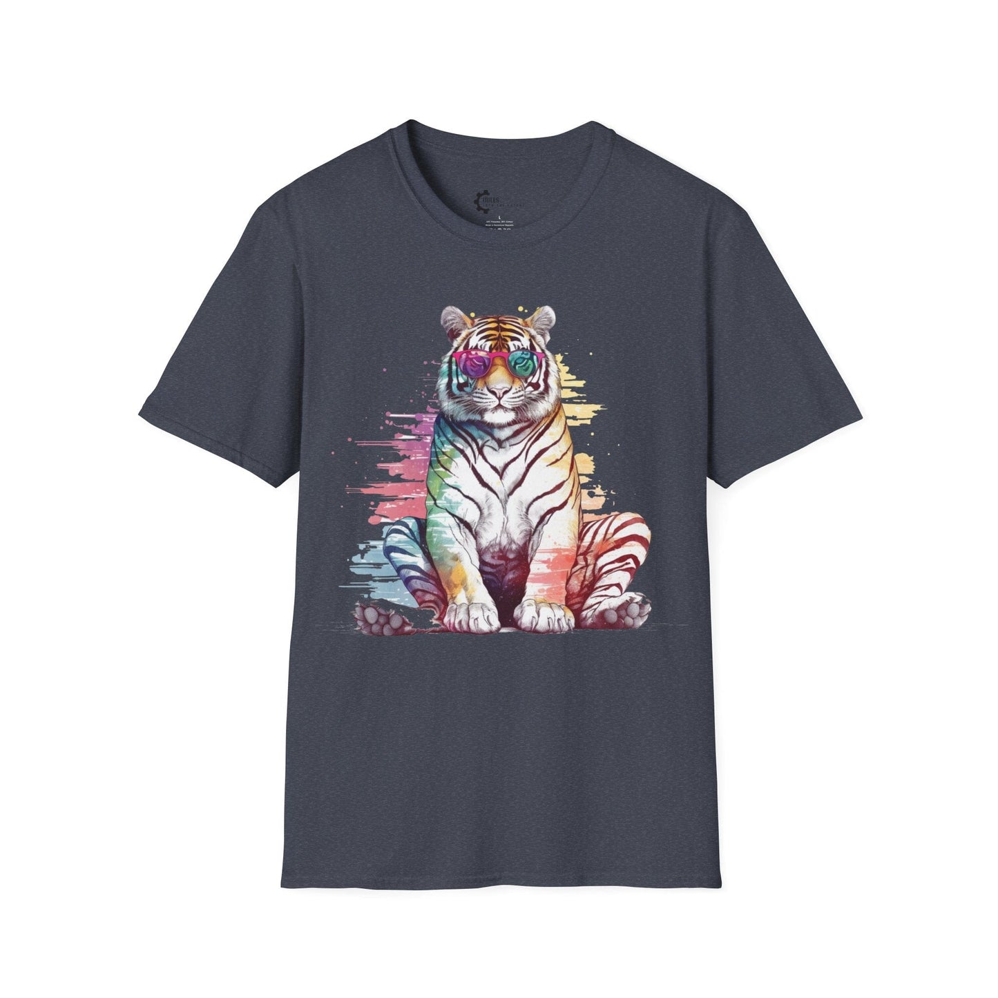 Relaxed Rainbow Tiger Unisex Softstyle T-Shirt