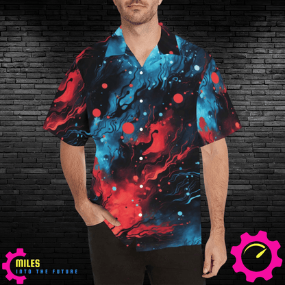 Celestial Firestorm Button-Up Shirt