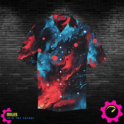 Celestial Firestorm Button-Up Shirt