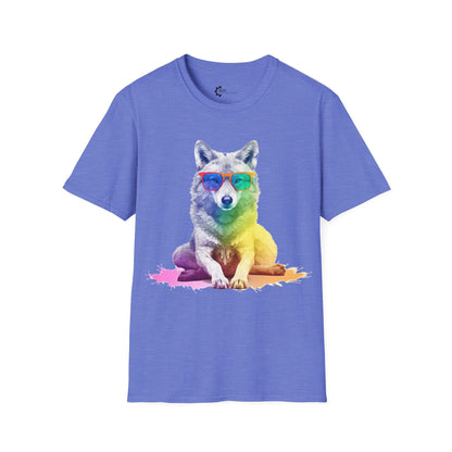 Relaxed Rainbow Wolf Unisex Softstyle T-Shirt