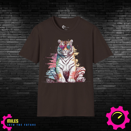 Relaxed Rainbow Tiger Unisex Softstyle T-Shirt