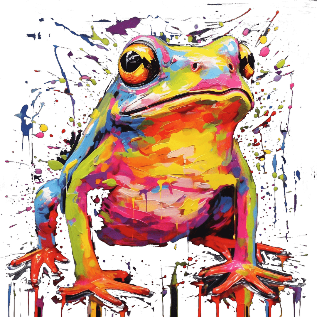 Frog Paint Splash Unisex Softstyle T-Shirt