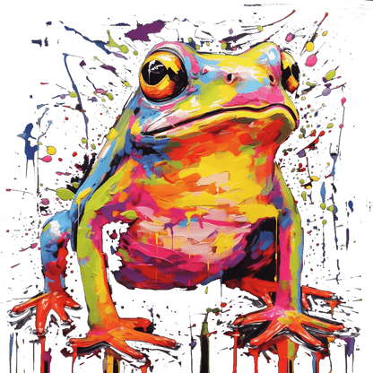 Frog Paint Splash Unisex Softstyle T-Shirt