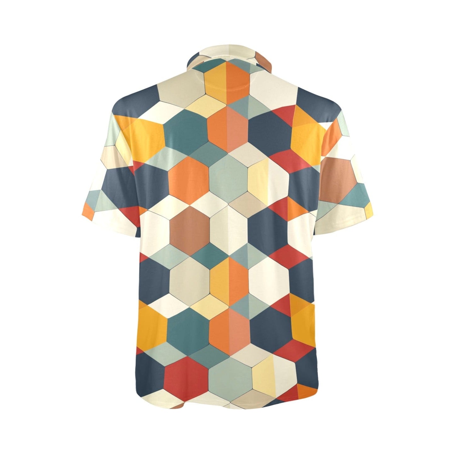 Men's Colorful Geometric Polo Shirt