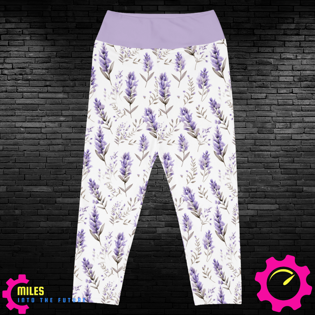 Purple Lilac Stylish Capri Yoga Pants - Comfort Fit for All Day Wear