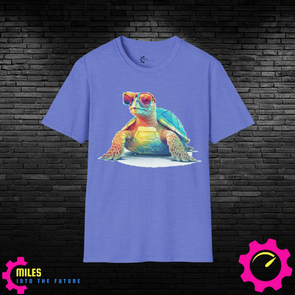 Relaxed Rainbow Turtle Unisex Softstyle T-Shirt