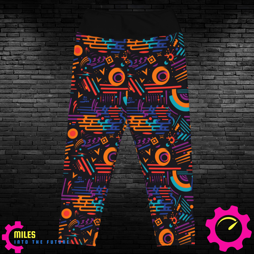 Cosmic Geometric Fusion  Yoga Capri Leggings