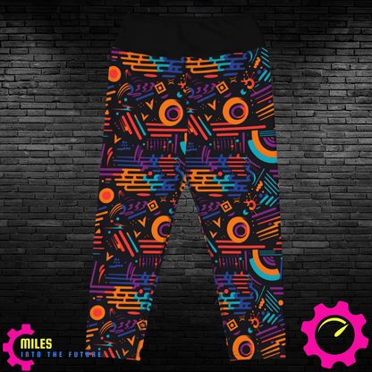 Cosmic Geometric Fusion  Yoga Capri Leggings