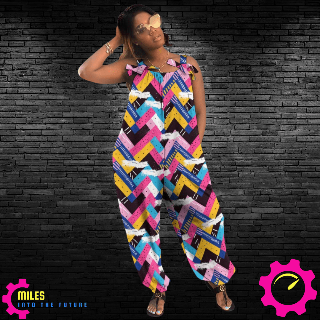 Vibrant Chevron Baggy Jumpsuit