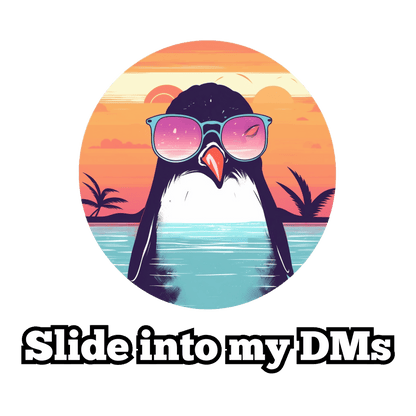 Humor- Penguin Slide Unisex Softstyle T-Shirt