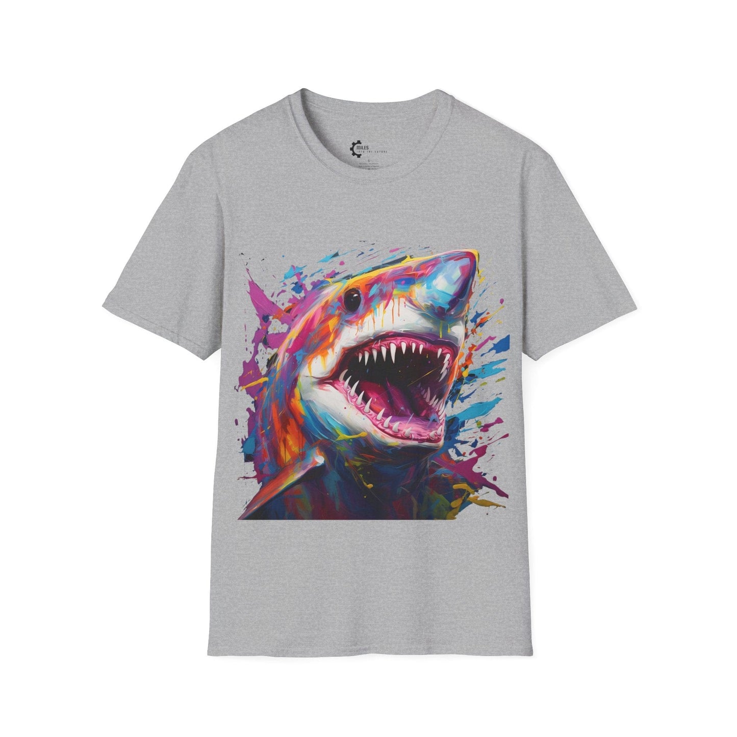 Shark Paint Splash Unisex Softstyle T-Shirt