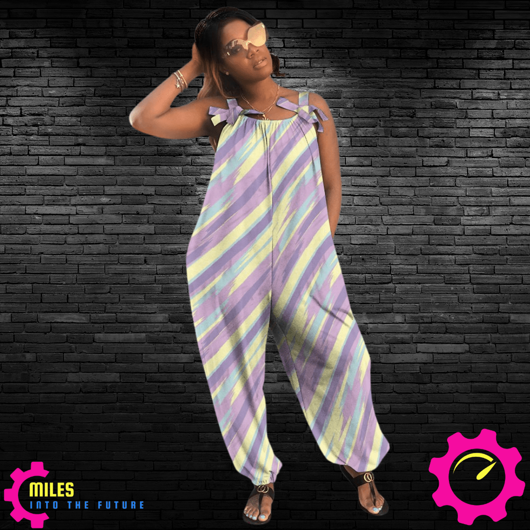 Pastel Stripes Baggy Jumpsuit