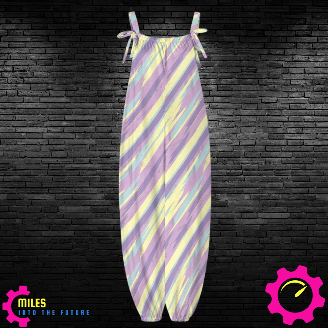 Pastel Stripes Baggy Jumpsuit