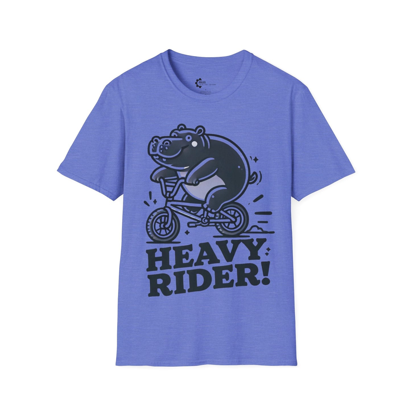 Humor- Hippo on BMX Unisex Softstyle T-Shirt