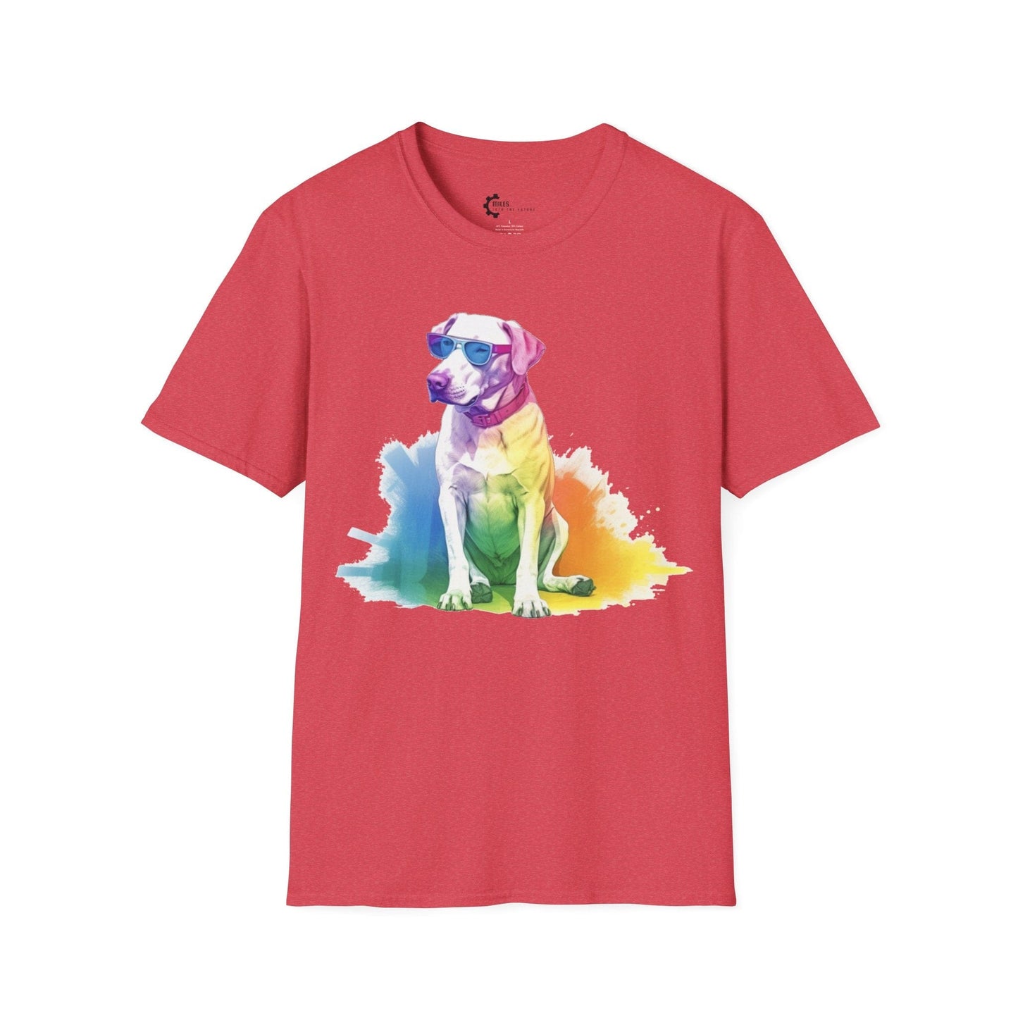 Relaxed Rainbow Dog Unisex Softstyle T-Shirt