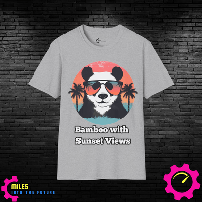 Humor- Panda Sunset Unisex Softstyle T-Shirt