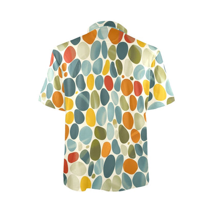 Men's Multicolor Oval Pattern Polo Shirt