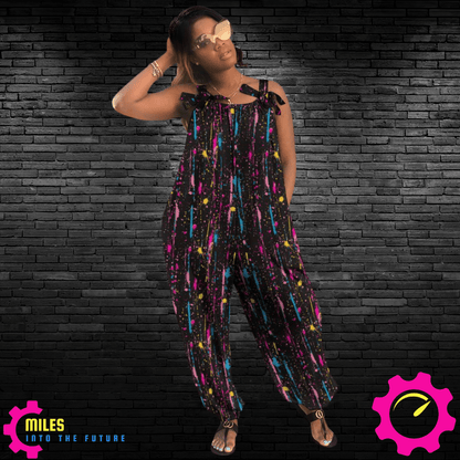 Neon Night Splatter Baggy Jumpsuit