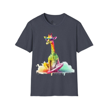 Relaxed Rainbow Giraffe Unisex Softstyle T-Shirt