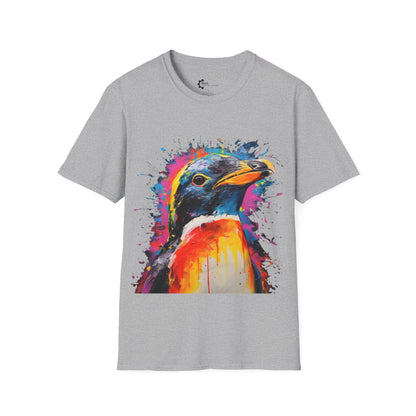 Penguin Paint Splash Unisex Softstyle T-Shirt