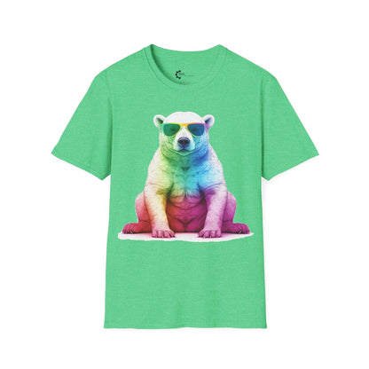 Relaxed Rainbow Polar Bear Unisex Softstyle T-Shirt