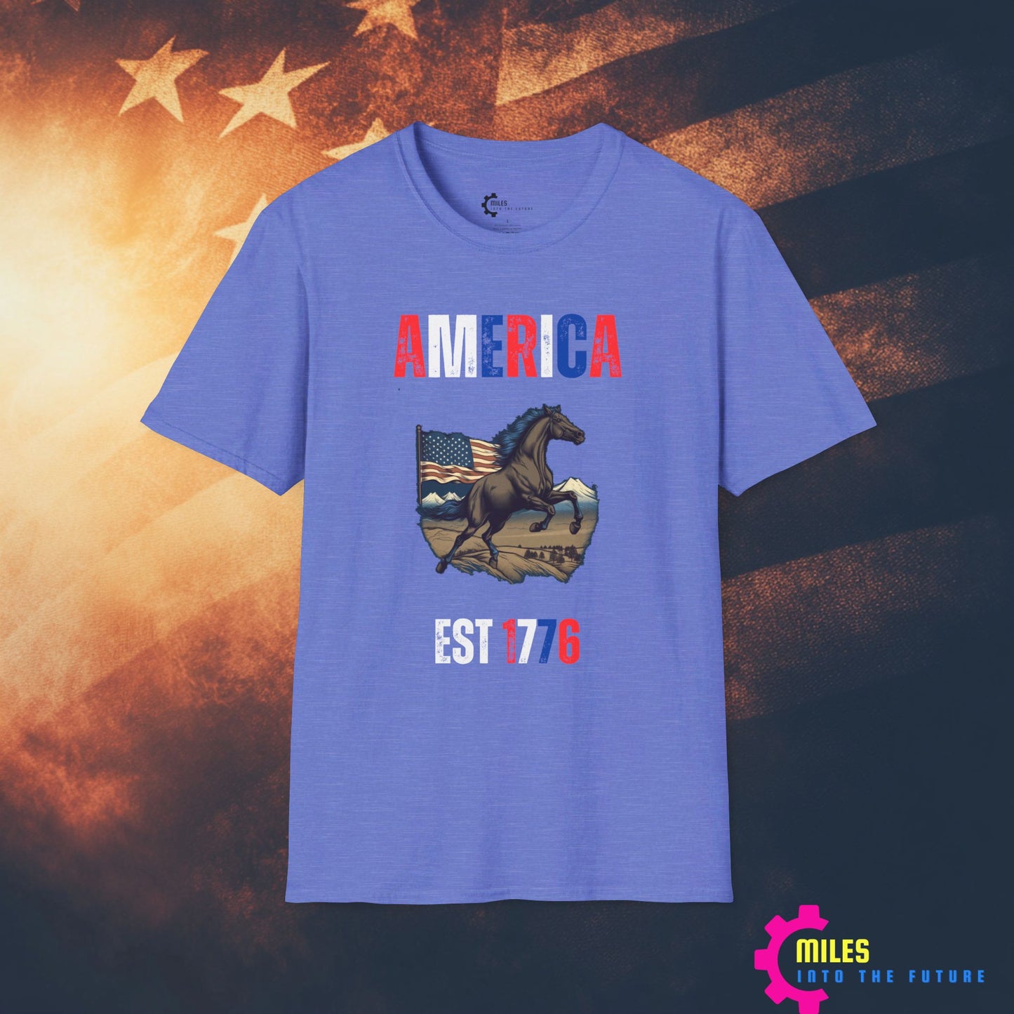 America Horse Unisex Softstyle T-Shirt