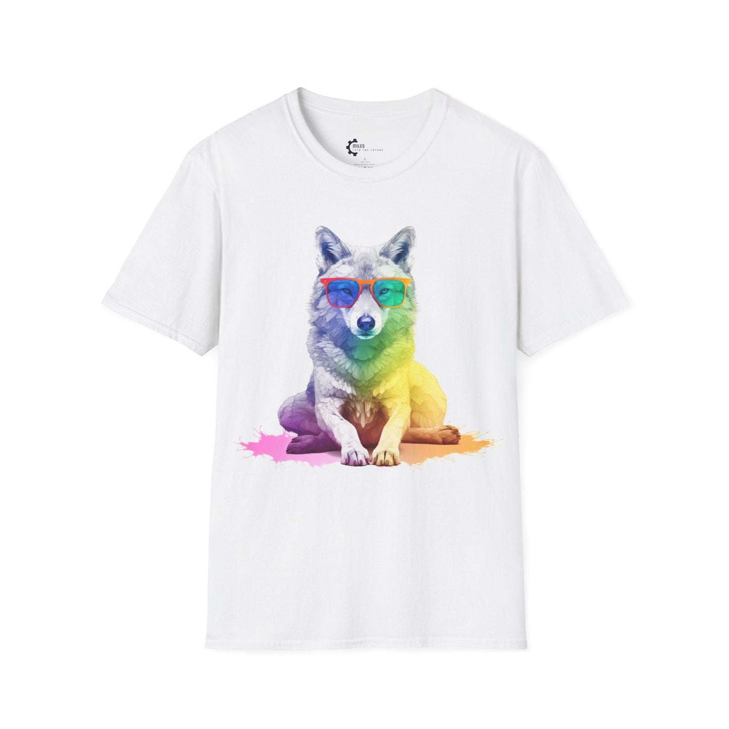 Relaxed Rainbow Wolf Unisex Softstyle T-Shirt