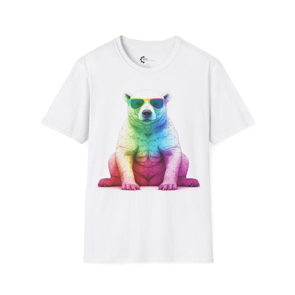 Relaxed Rainbow Polar Bear Unisex Softstyle T-Shirt