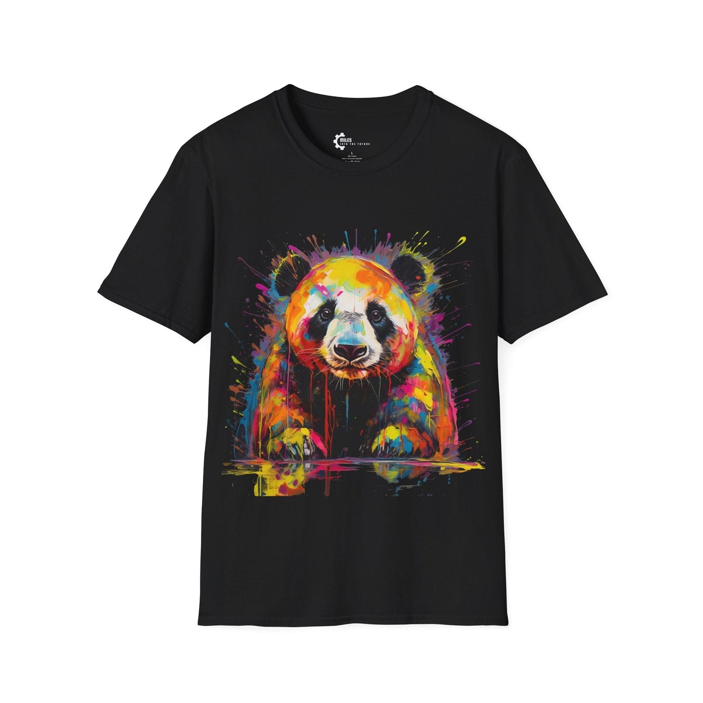 Panda Paint Splash Unisex Softstyle T-Shirt