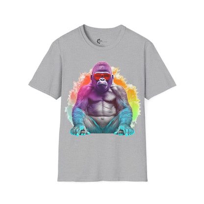 Relaxed Rainbow Gorilla Unisex Softstyle T-Shirt