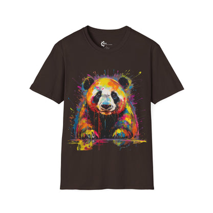 Panda Paint Splash Unisex Softstyle T-Shirt