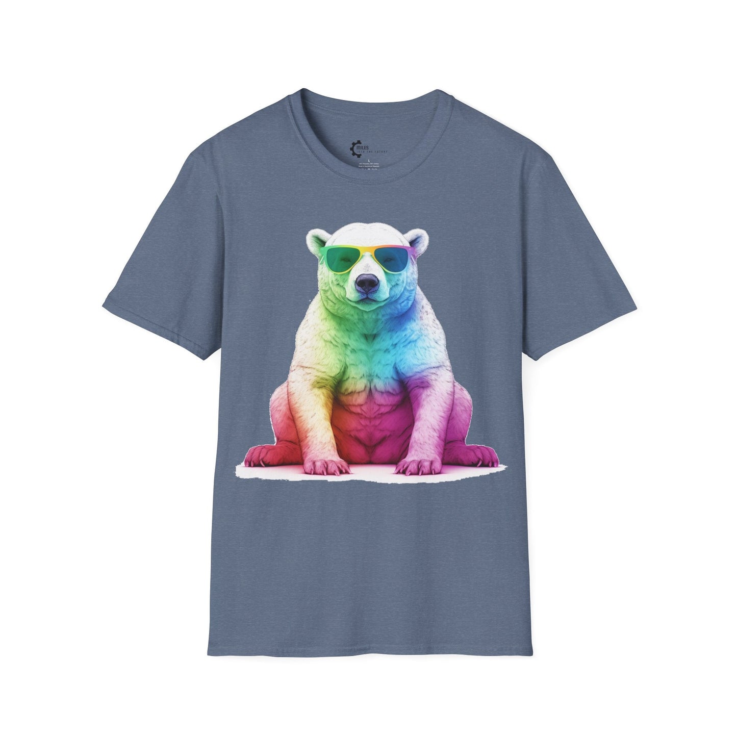 Relaxed Rainbow Polar Bear Unisex Softstyle T-Shirt