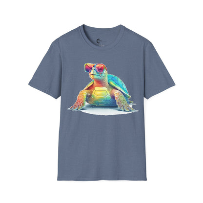 Relaxed Rainbow Turtle Unisex Softstyle T-Shirt